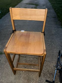 Tall wooden chair