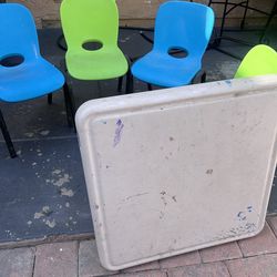 Lifetime set of chairs and table