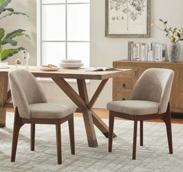 2 - Modern Upholstered Dining Chairs