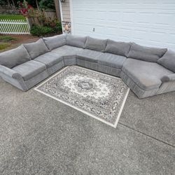  Grey Cuddler Sectional Delivery Available 🚚
