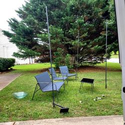 New Patio Furniture Set And Solar Light Set Up