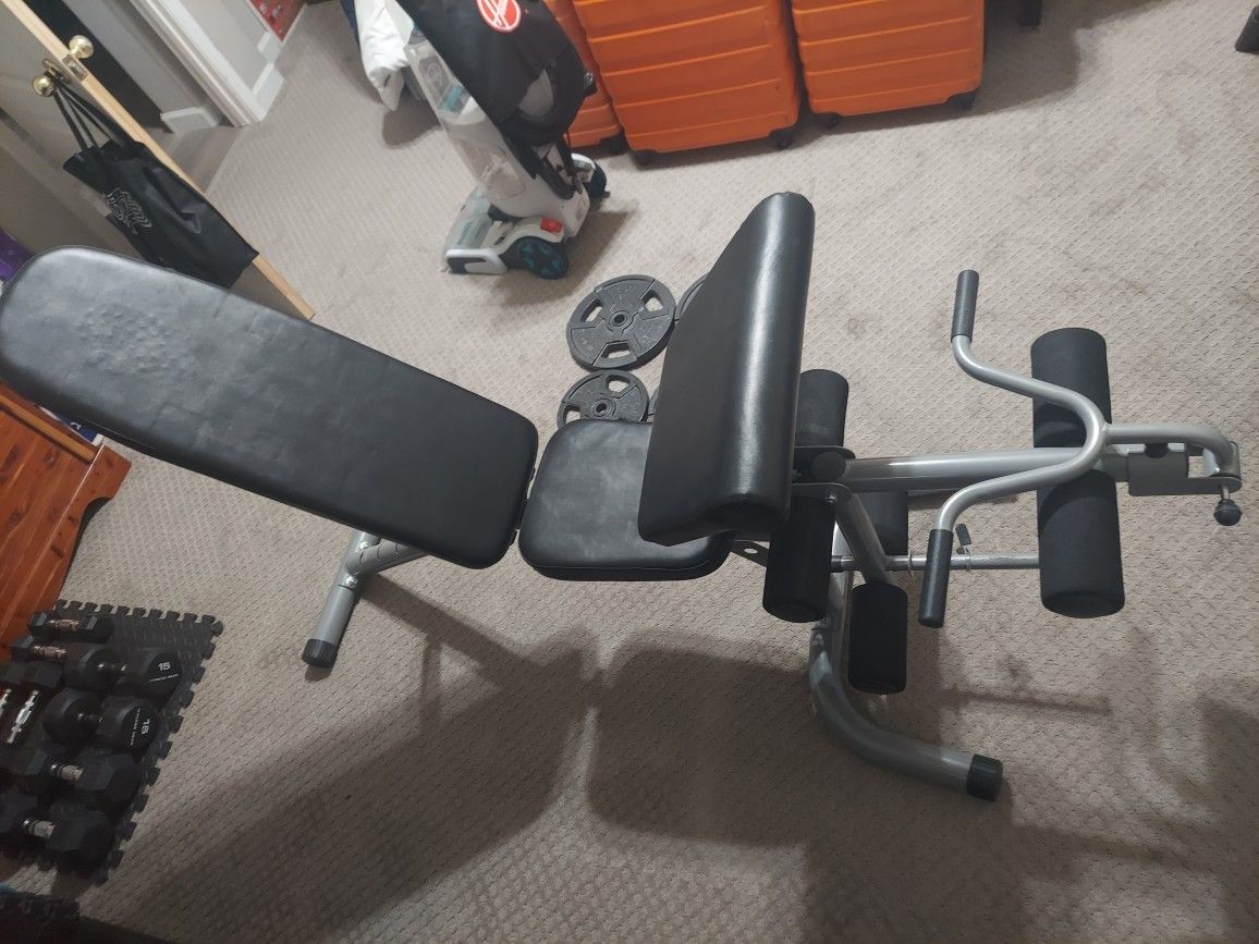 Like New Weight Bench & Weights