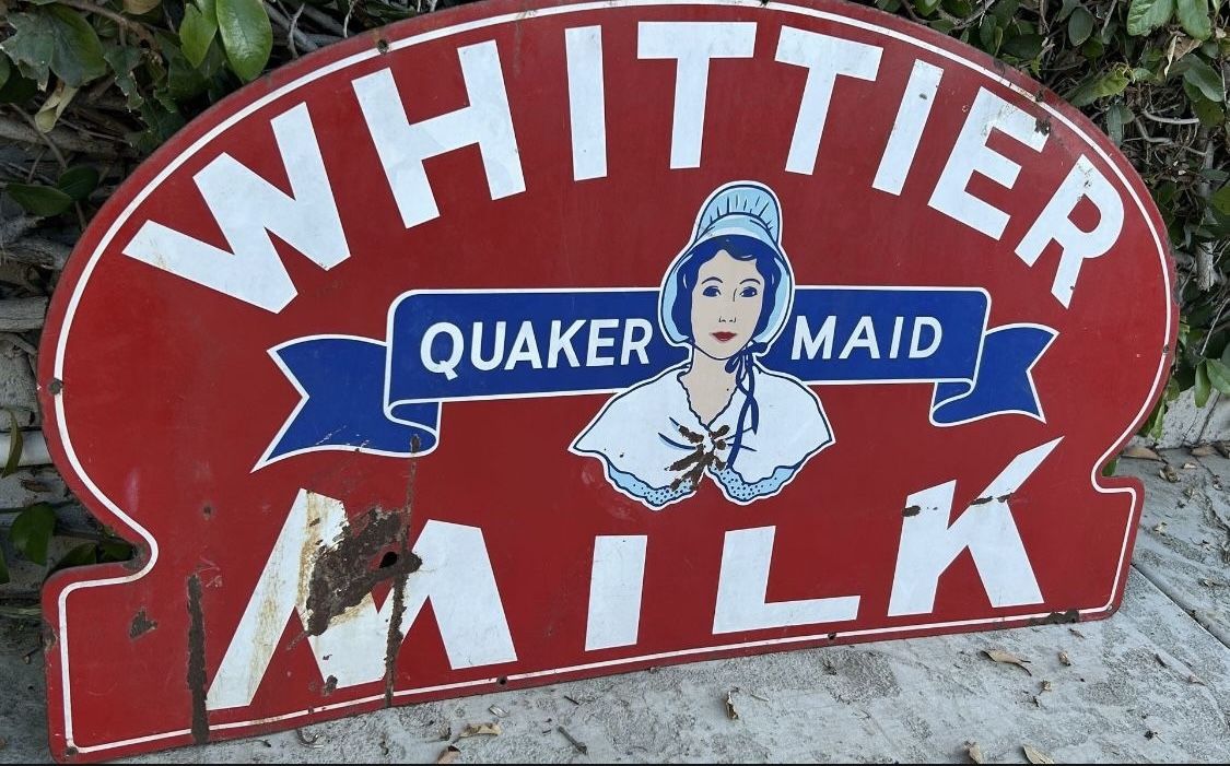 Vintage Original Porcelain Sign