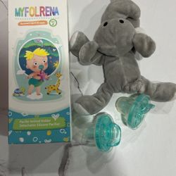 Animal Pacifier Holder With 2 Pacifier 