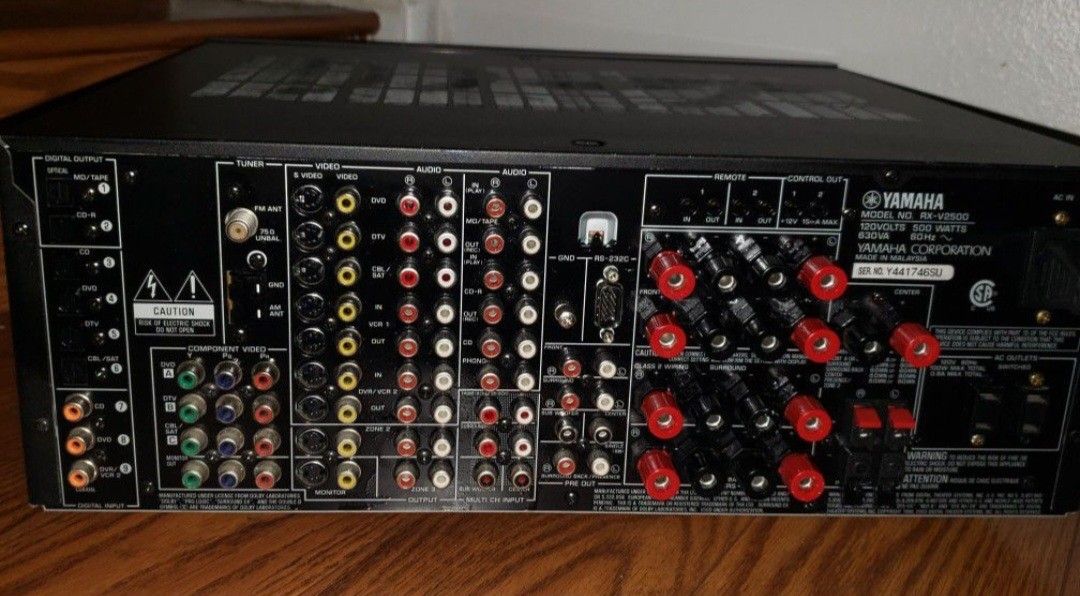 Yamaha RX-V2500 ~500 Watts Receiver With Remote Control
