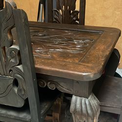 Rustic table and Hutch