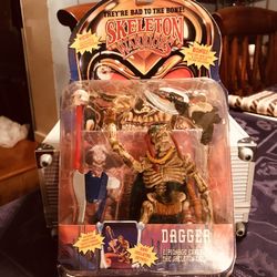 Vintage Playmate Toys Skeleton Warriors (Dagger) New  Corners Of Package are A Little messed up 