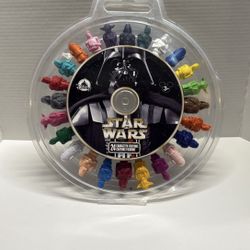NEW Disney Parks Star Wars Character Shaped Crayon Set of 24 Yoda R2D2 Vader’