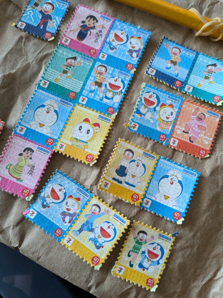 Doraemon Collectible Thai 7/11 Stamps