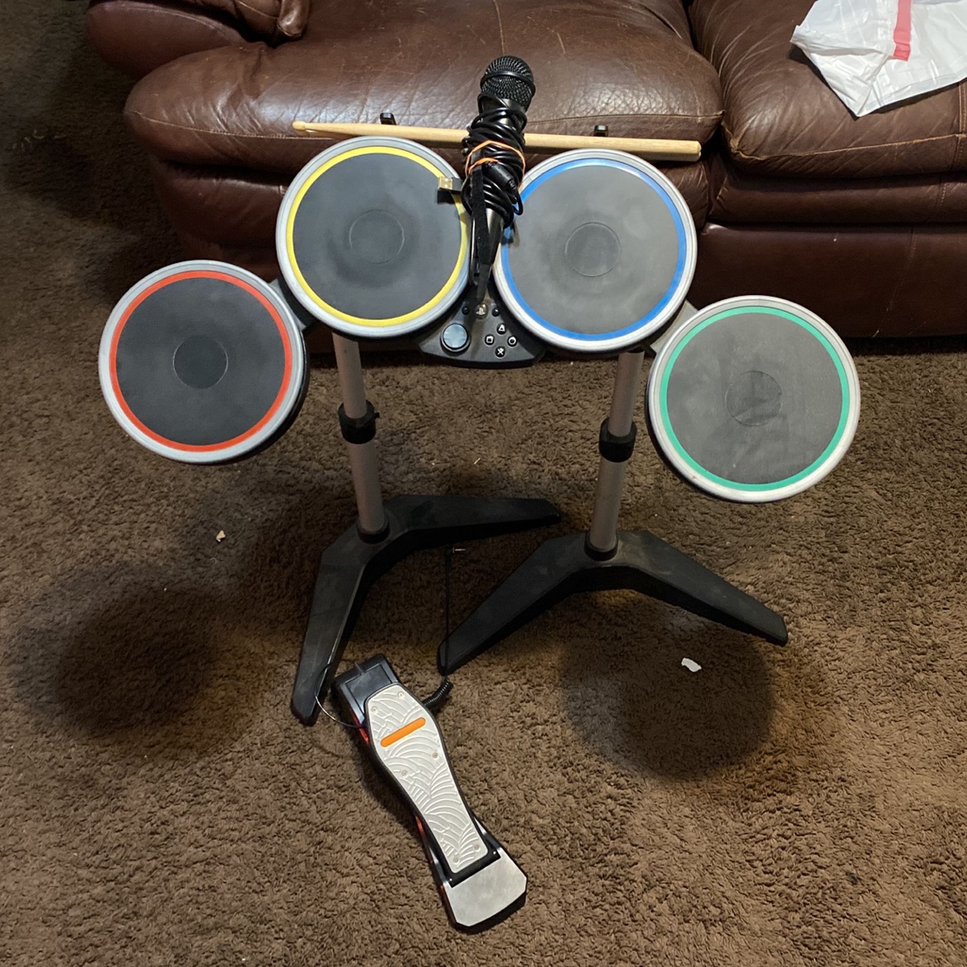 PS4 rock Band 4 Drum Set And Microphone Local Pickup Only 
