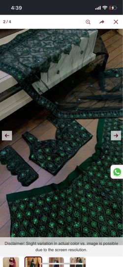 Lehenga Choli- Dark green