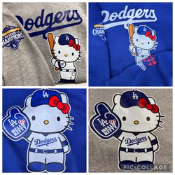 Dodgers x Hello Kitty Hoody Sweater Sweatshirt S M L XL XXL