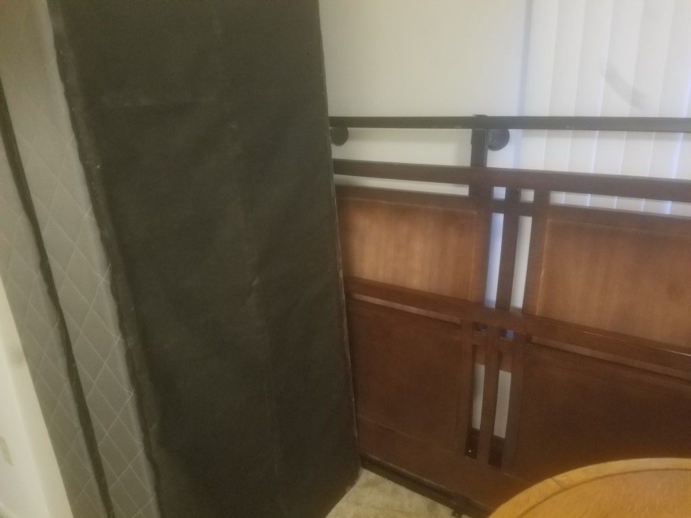 King bed frame with box spring/King Mattress not included!!