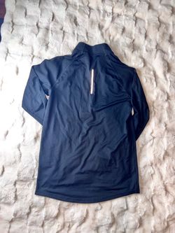 Men’s Nike Black Long-Sleeve Quarter Zip Top with White Swoosh | SML |