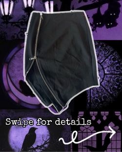 Black Pencil Skirt with Zipper