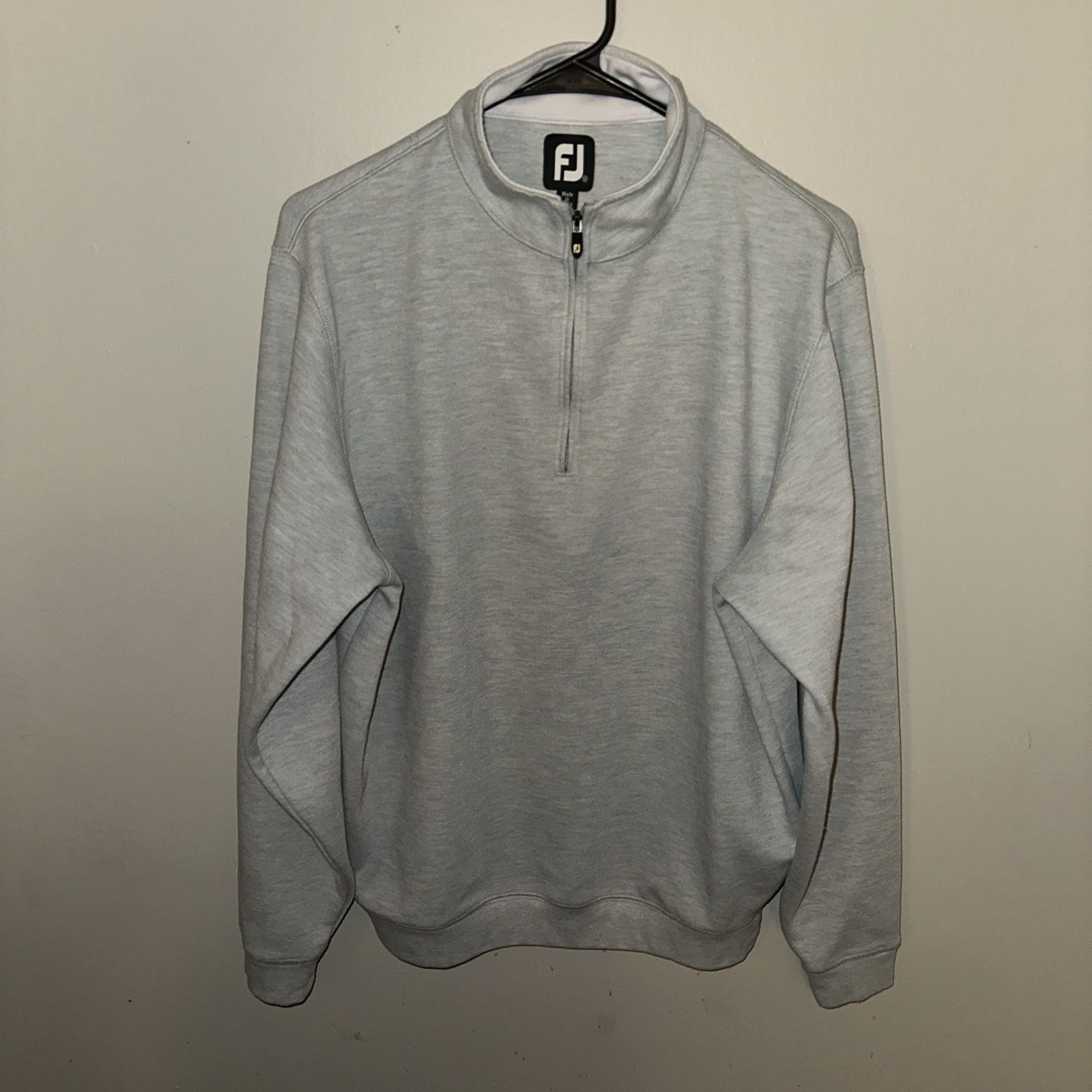 Footjoy Pullover Sweatshirt Men’s Medium Gray 1/4 Zip Golf Casual Henley