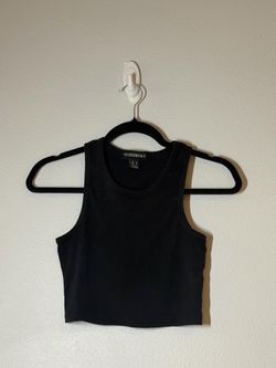 Black Cropped Tank Top