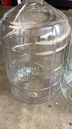 Mountain valley spring water glass 5 gallons container  each $35