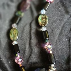 Beautiful handcrafted glass bead necklace