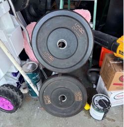 Set of 35lb Bumper weights good condition