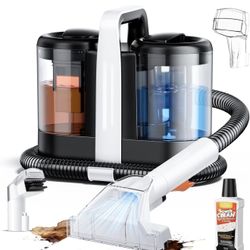 Carpet & Upholstery Spot Cleaner, High-Power 18KPa Suction Shampooer for Pet Stains, Furniture, Couch, Stairs & Auto Interiors, Portable Design with D