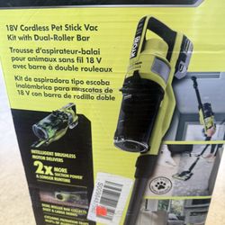 Cordless Pet Stick Vac Kit with Dual-Roller Bar
