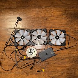 iCUE SP120 RGB ELITE Performance 120mm PWM Fan — Triple Pack with Lighting Node CORE 