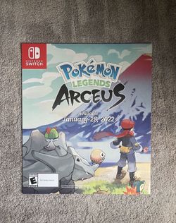 Pokémon Legends Arceus Nintendo Switch Pokemon Promo Poster (GameStop In Store Exclusive) 28”x24”