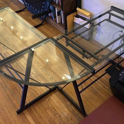 Glass Corner Desk