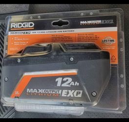 Ridgid 12ah max output Battery