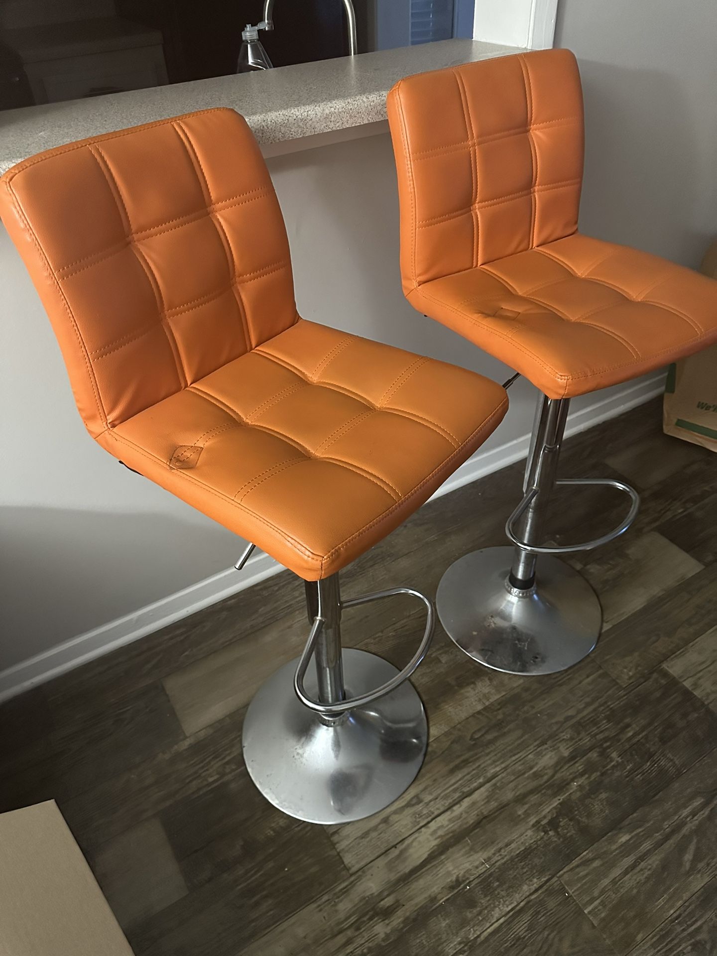 Orange Bar Stools