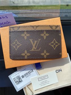 Authentic Louis Vuitton Monogram Reverse Monogram Card Holder