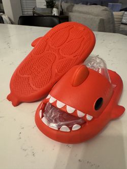 Brand New Red Shark Slides 