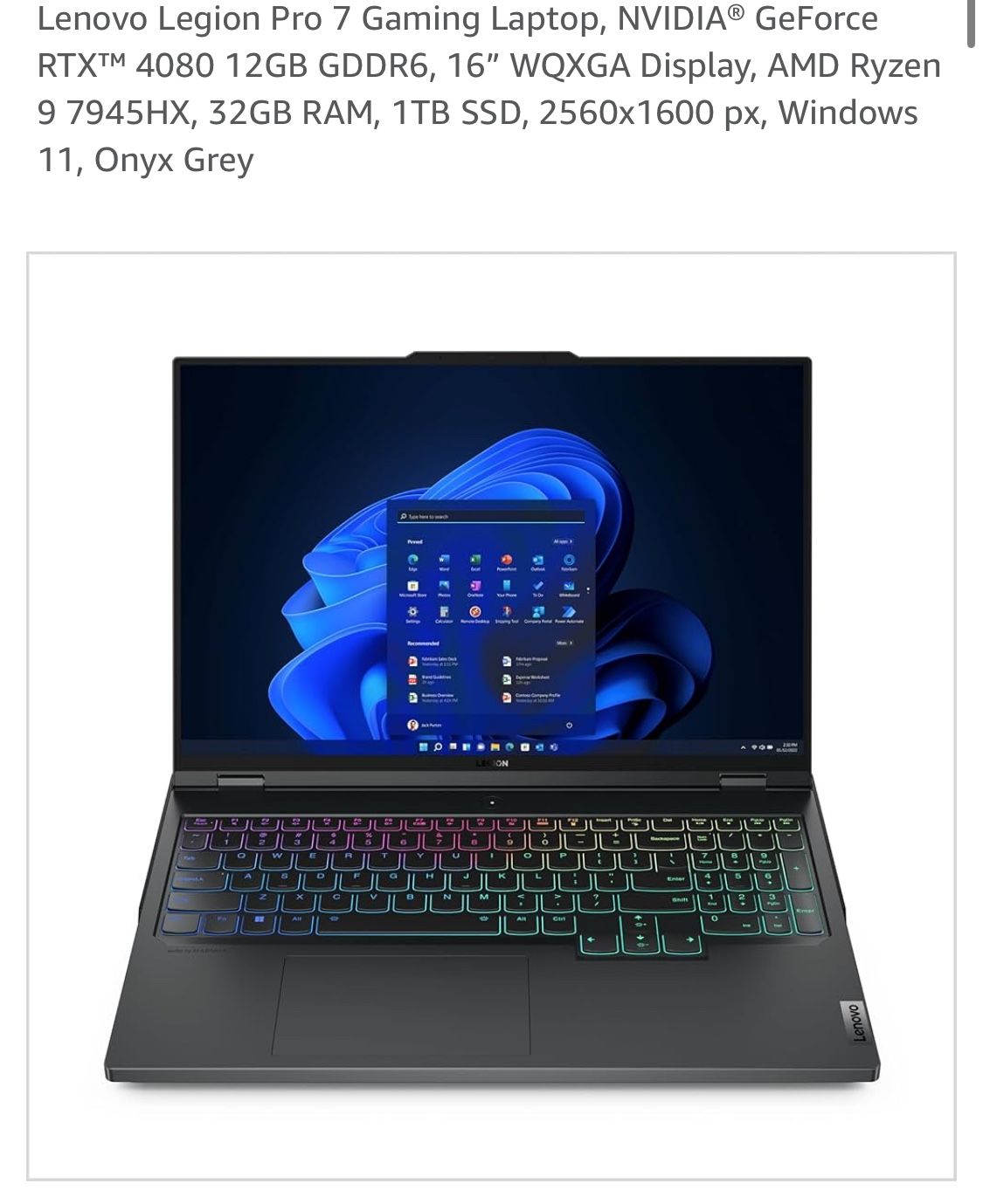 Lenovo Legion Pro 7