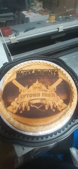Custom engraved pumpkin pie
