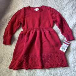 Brand New Cat And Jack Red Sweater Dress