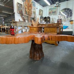 Unique Slab Wood Coffee Table