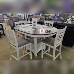 5 Pc counter height dining table set