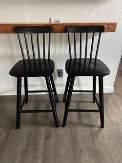 (2) Tall Farmhouse Style Dining Chairs