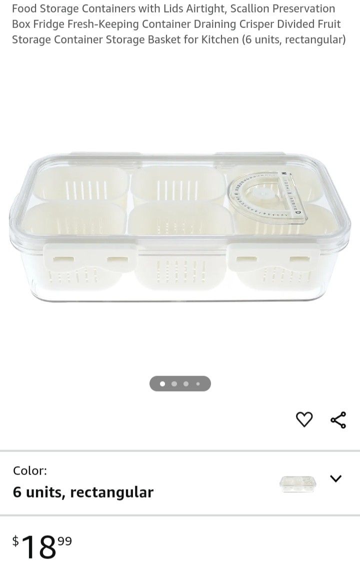 Storage Container Storage Basket for Kitchen (6 units, rectangular)