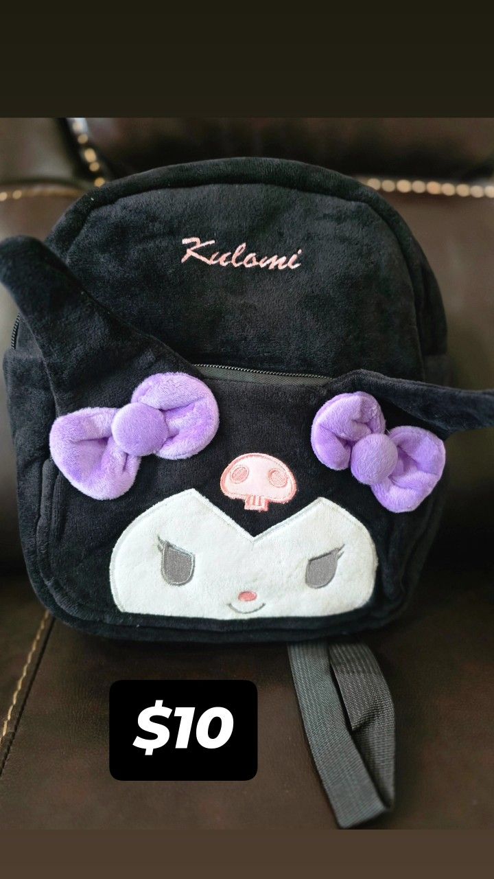Kuromi, Melody And Hello Kitty Plush Backpack