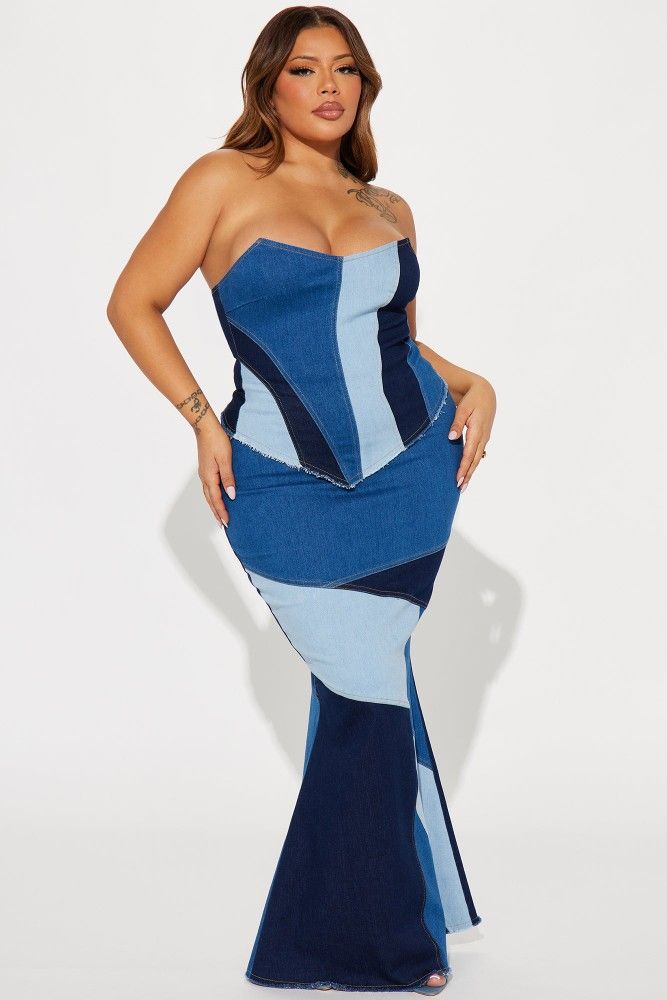 Jeans Skirt Set New Size L Women