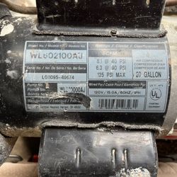 20 Gallon Compressor 125 Psi