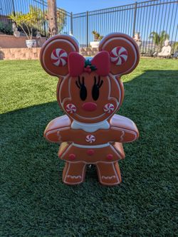 DISNEY "Minnie Mouse" Gingerbread Blow Mold W / Light "Indoor / Outdoor" "Rare"