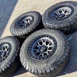 🚘🚨New rims 17x9 6 lugs for any Toyota Tacoma,Chevy used tires 285/70r17 bfgoodrich