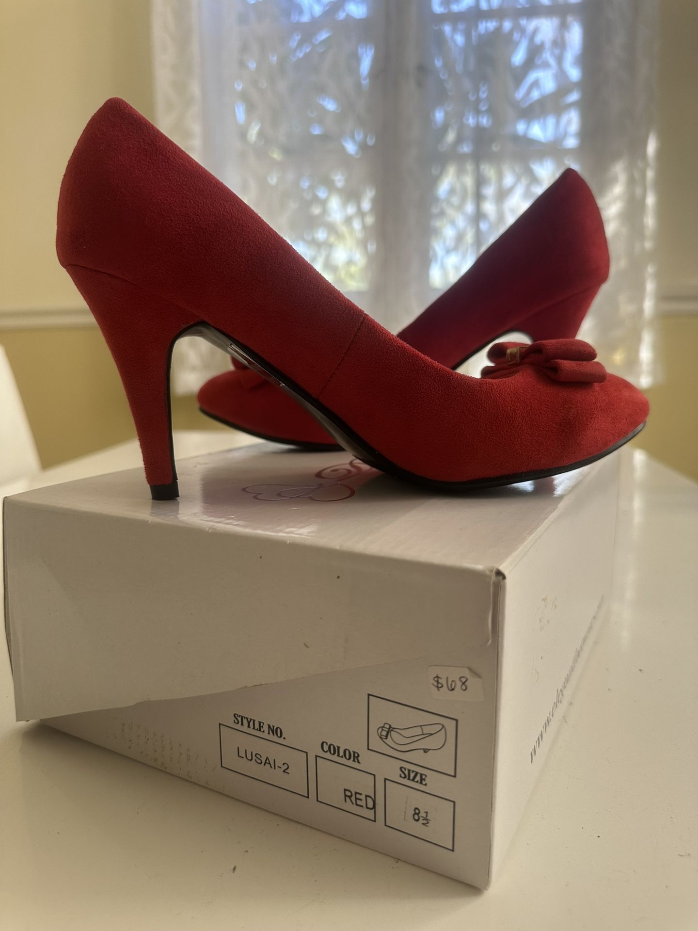 Red Vintage Style Heels