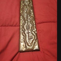 Vintage Garry Owen Druid OGHAM WRITING Copper Art Wall Plaque