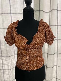Women large top brown $8