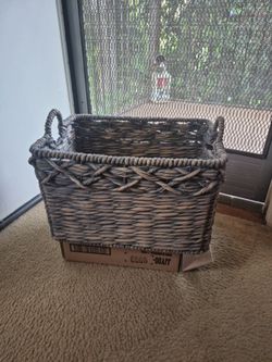 Large Woven Storage Basket with Handles