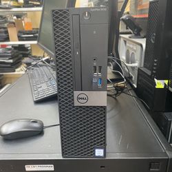 Dell Optiplex PC, Intel Core i5, 7th Gen, 500gb HDD,8gb ram, windows 10 Pro, USB wifi adapter and a power cable.  Note: No any other Accessories are i